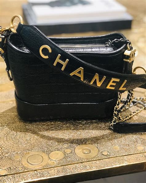 chanel crocodile gabrielle|Chanel gabrielle bag straps.